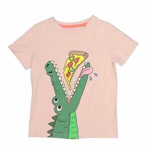 Mini Boden Alligator Pizza Tee Size 6-7